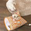 Katzen-Tunnel-Spielzeug Faltbarer Haustier-Tunnel Knister-Sack Tasche mit 1 kleinen Maus & Spielball Interaktives Katzenspielzeug