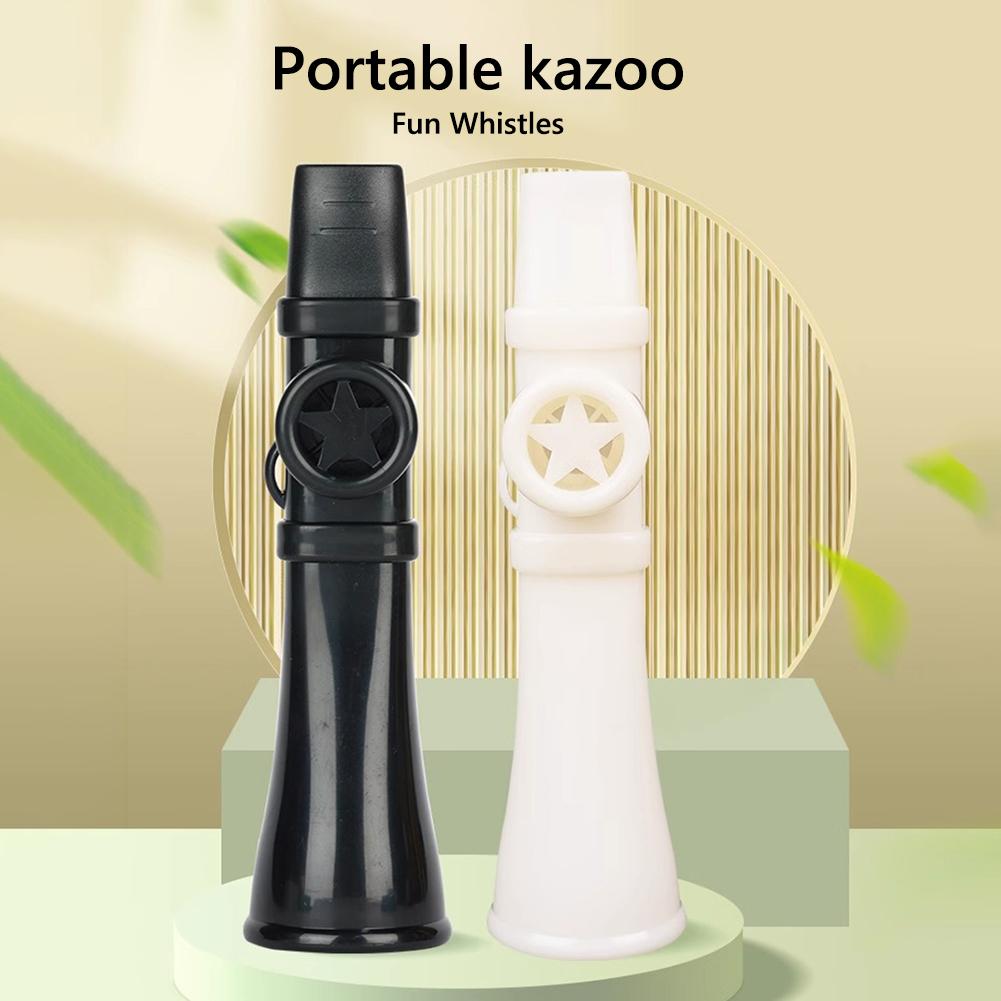 Portable Kazoo Flute Easy To Learn Musical Instruments with Lanyard Plastic Dudu Mouthpiece Flute Unique Gift for All Ages