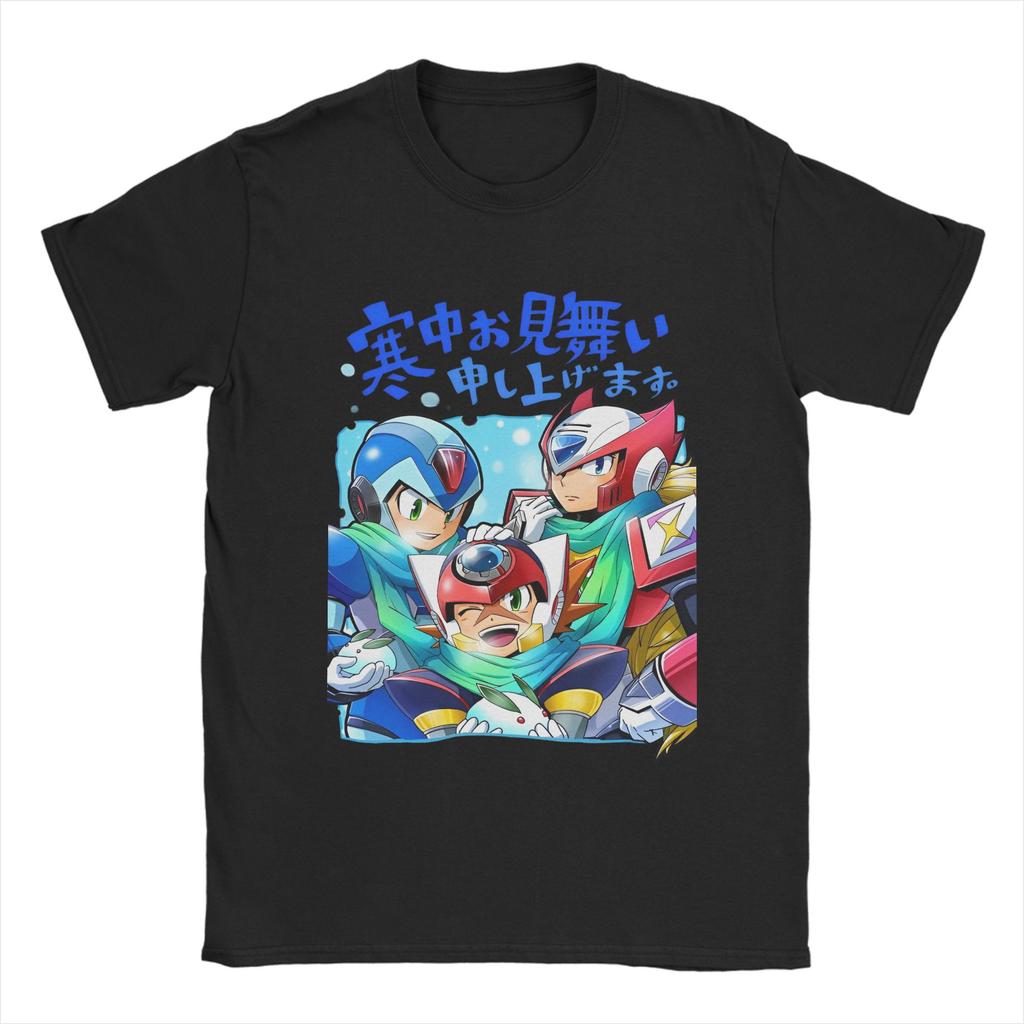 Casual Megaman X Games T-Shirt Men Cotton Short Sleeve  O-neck Summer Clothing