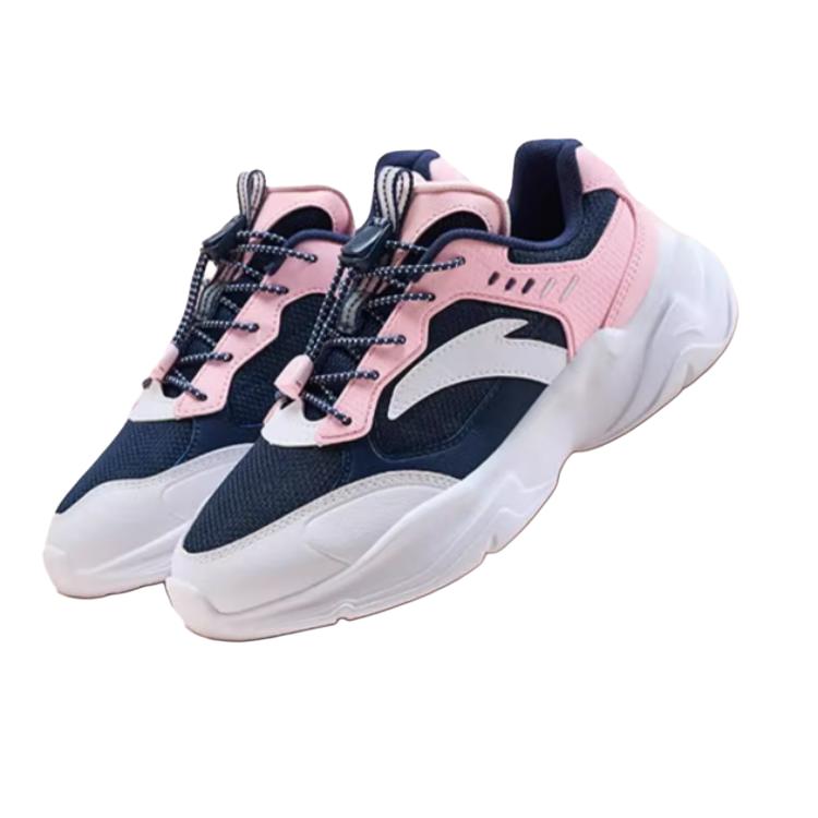 Anta Comfortable Non-Slip Durable Low-Top Casual Shoes Kids Sneakers Blue Pink White A322418802-1