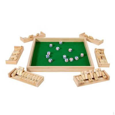 Shut The Box Dice Game Props Table Board Educational Toy for Bar Classroom Home