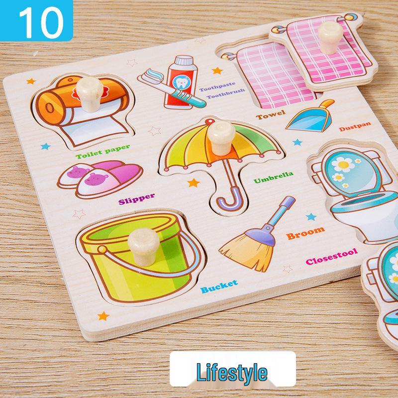 Double-Sided Wooden Pegboard Puzzle & Graffiti Drawing Board: Educational Toy for Learning Letters, Numbers, and More