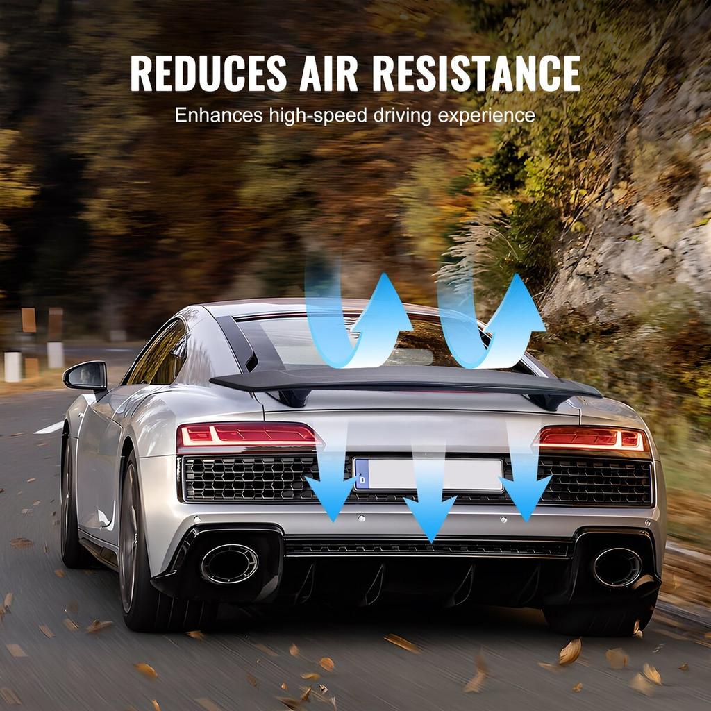 GT Wing Car Spoiler, 46.3 inch Universal Spoiler, Compatible with most Sedans and Coupes, High Strength ABS Material, Car Rear Spoiler Wing, Racing