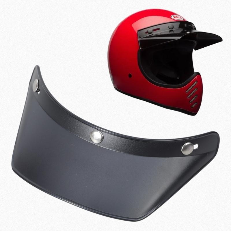 Universal 3 Snap Visor Face Shield Lens For Motorcycle Helmets Open Face