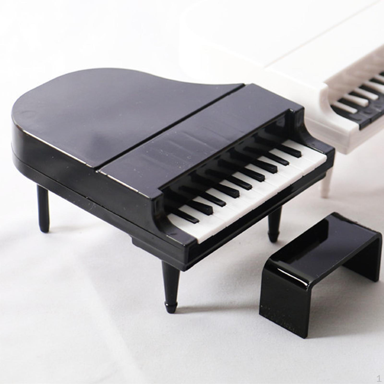 Dollhouse Miniature Piano Model, Decoration Musical Instrument Model with Sheet Music for
