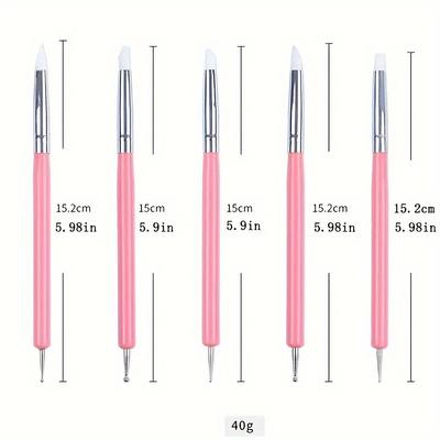 5pcs.set Silicone Clay Sculpting Tools For Brush Modeling Dotting Pen Art Pottery DIY Carving Tools