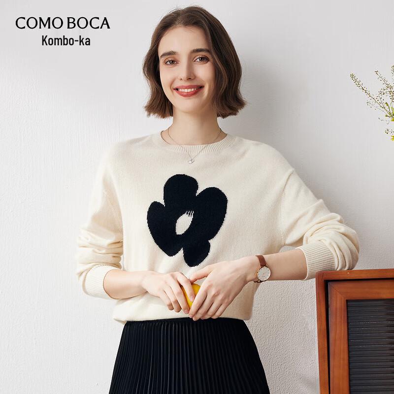 

Kemengboka Women s Autumn/Winter Round Neck Jacquard Cashmere Pullover L