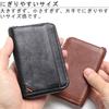 leather craftsman Dualline (dual line) round zipper mini wallet wallet men's leather small size small tochigi leather genuine leather round zipper
