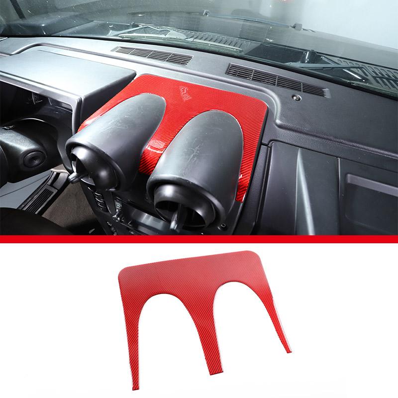 Red Soft Carbon Fiber Door Handle Steering Wheel Gear Shift Trim Cover Stickers Fit For Hummer H2 2003-2007 Interior Accessories