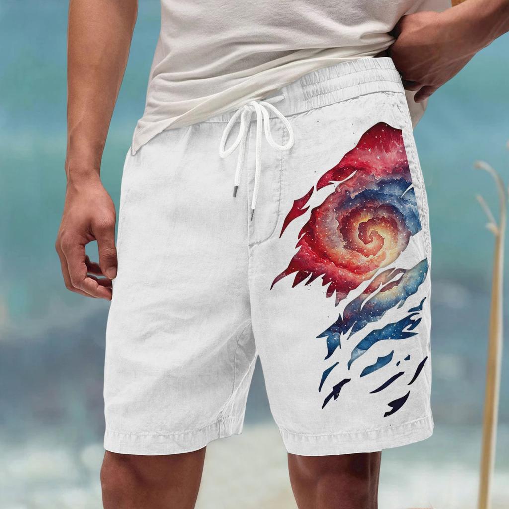 Men's Summer Large Casual Loose Sports Pants Beach Shorts