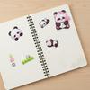1/4PCS Cute Panda Stress Relief Stickers 3D Embossed Decor for Kids’ Crafts Gift Embellishment 3D Stickers For Hand Pencil Case