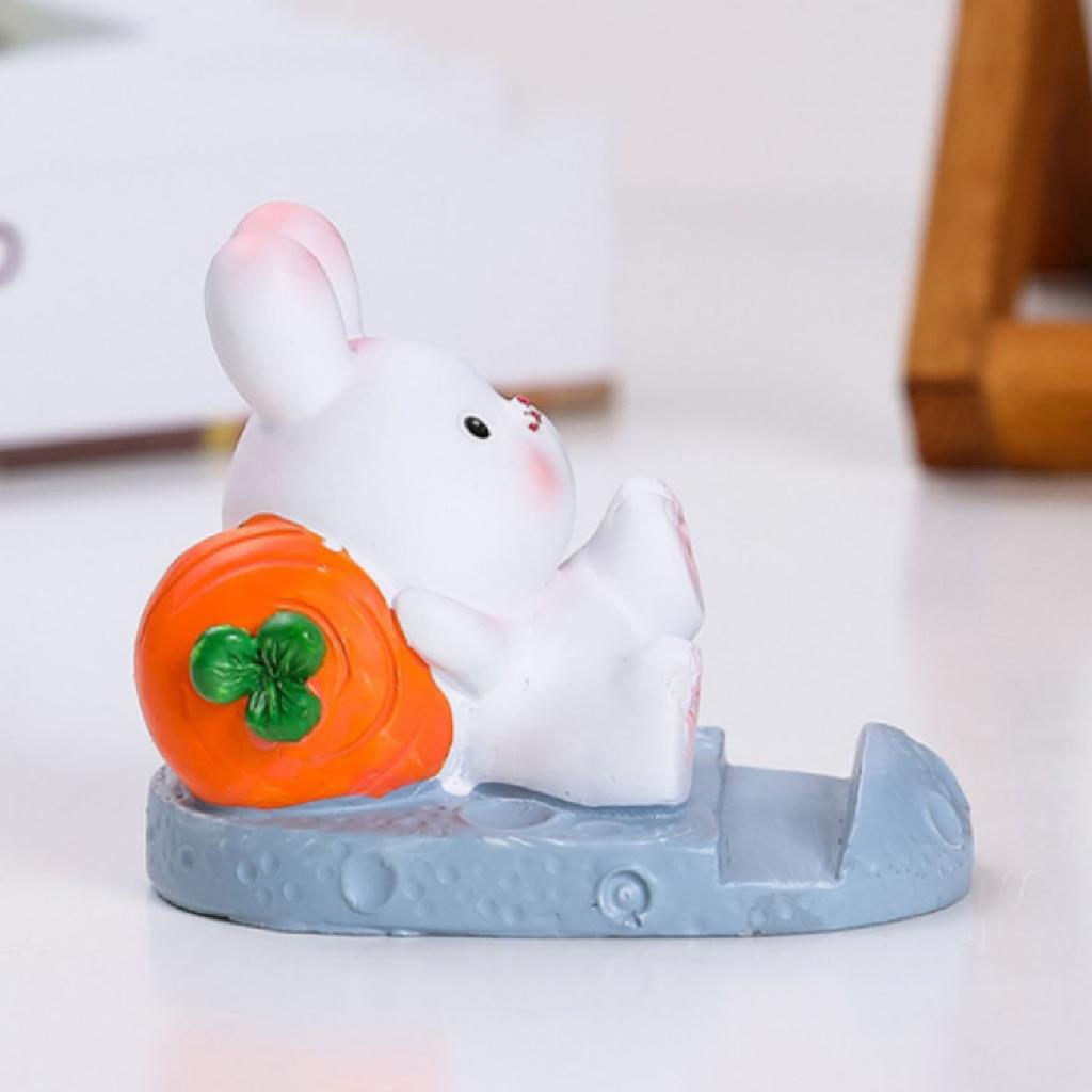 Cute   Cell Phone Stand Cartoon Resin Bunny Phone Holder Desk for Student Room Decoration