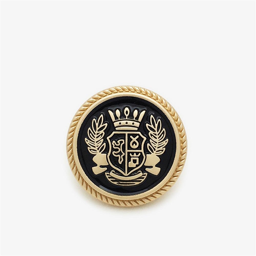 10 Stück Britische College-Stil Anzugknöpfe Kronenmuster Goldene Mantel Jackenknöpfe Nähzubehör Handgefertigt DIY Hemdknöpfe 15mm-10pcs