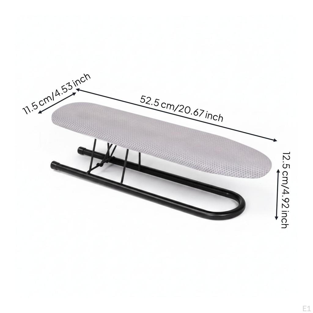 Foldable Sleeve Board Narrow Padded Ironing Removable Cover Blk Frame Charcoal
