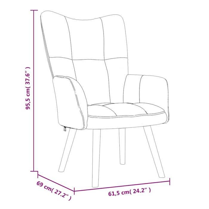 VidaXL Relaxation Chair with Footrest Recliner Chair Relaxation Seat Lounge Chair Living Room 328069