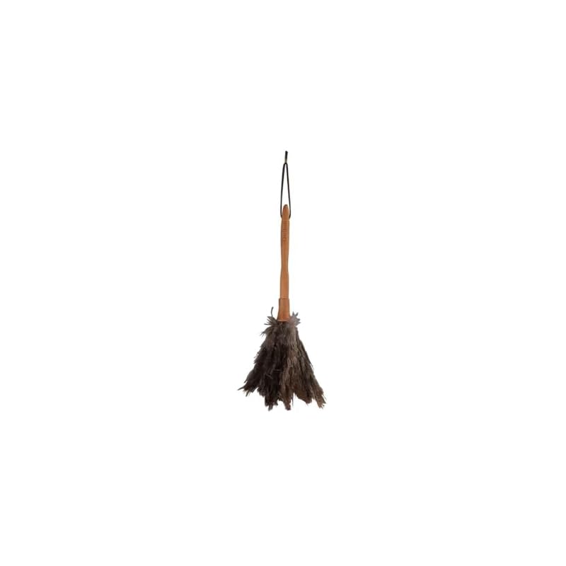 Dulton Feather Duster, 40cm long, made of ostrich feathers and bamboo. Dust removal and cleaning tool. S455-190-4