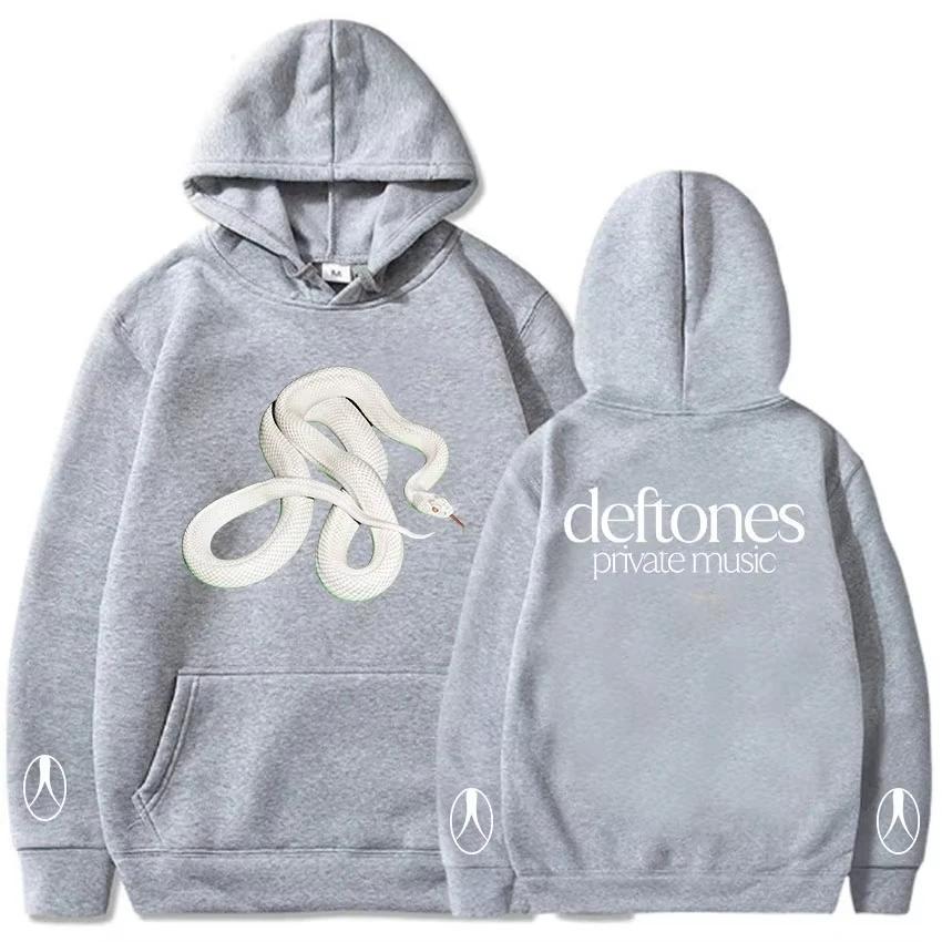 2025 Private Music Snake Hoodie Band Deftones Graphic Sweatshirts Autumn Fleece Casual Male Pullovers Long Sleeve Unisex Streetw