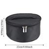 Borsa per Trucco Portatile Portatile Grande Capacità Nera Organizzatore da Viaggio per Articoli da Toeletta Chiusura a Zip Impermeabile Nylon Scatola Porta Cosmetici