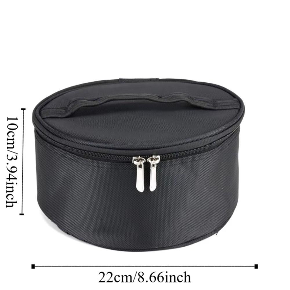 Borsa per Trucco Portatile Portatile Grande Capacità Nera Organizzatore da Viaggio per Articoli da Toeletta Chiusura a Zip Impermeabile Nylon Scatola Porta Cosmetici