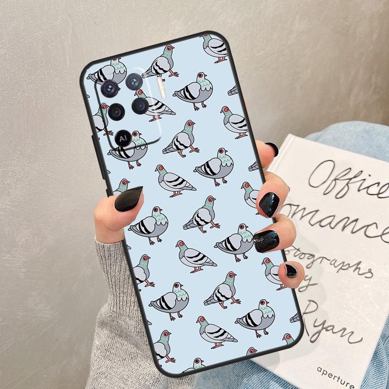 

Чехол Голуби для Oppo A54 A74 A94 A17 A57 A77 A76 A16 A96 A18 A60 A80 A40 A38 A58 A78 A98 A15 A5 Pro OPPO A58 4G