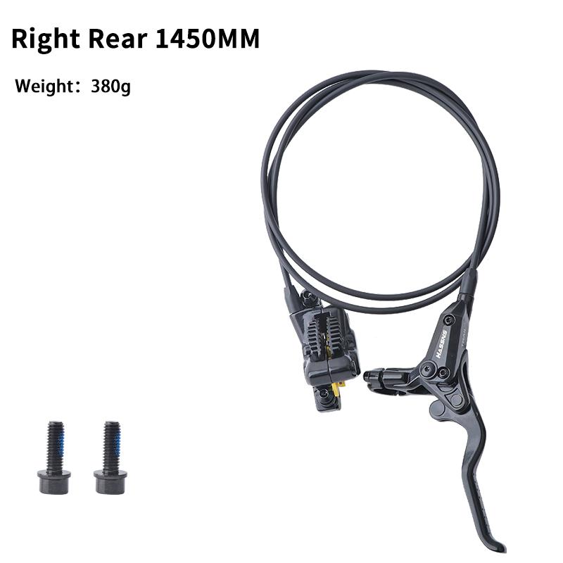HASSNS E4 Hydrauliczne Chłodzenie Hamulców 4-Tłoczkowe Hamulce MTB Hamulce Roweru Górskiego 800/1450MM Z Tarczami 160mm Akcesoria Rowerowe