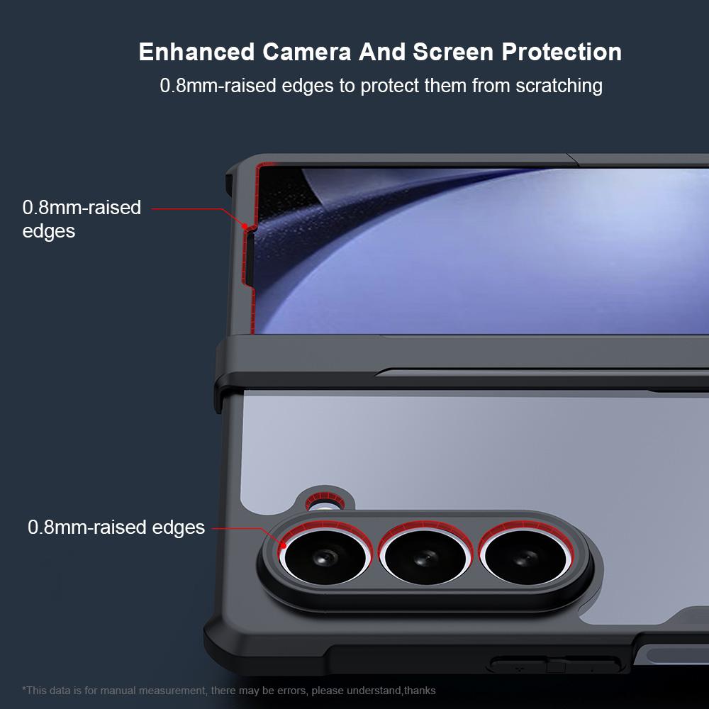XUNDD For Samsung Galaxy Z Fold6 5G Case TPU+Acrylic Precise Cutouts Phone Cover with Screen Film/Protective Bar