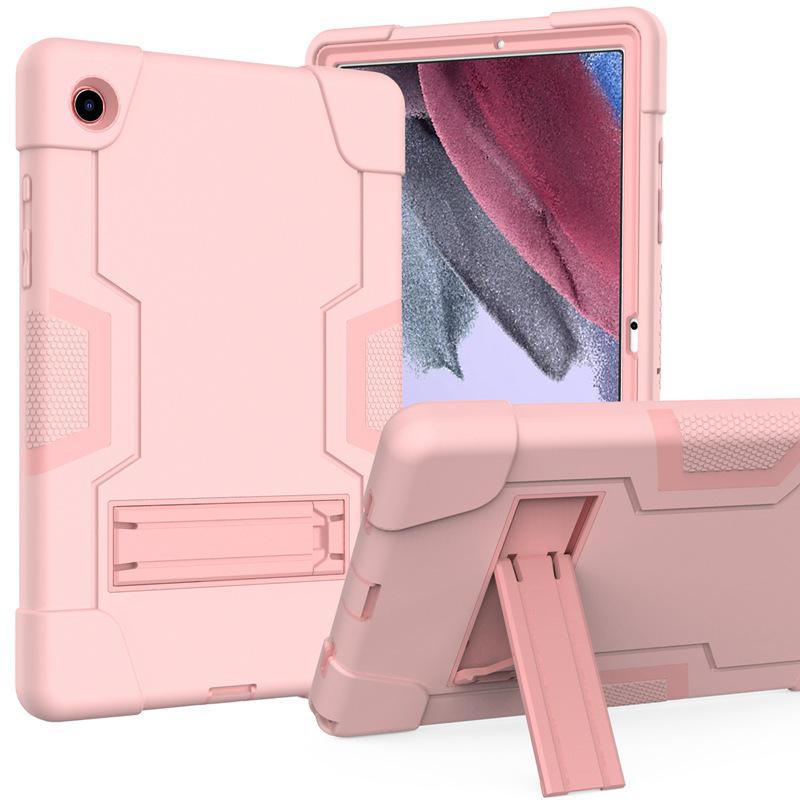 Color Block Protective Case for Samsung Tab A9 Plus - Silicone & PC Three-Proof Drop Protection