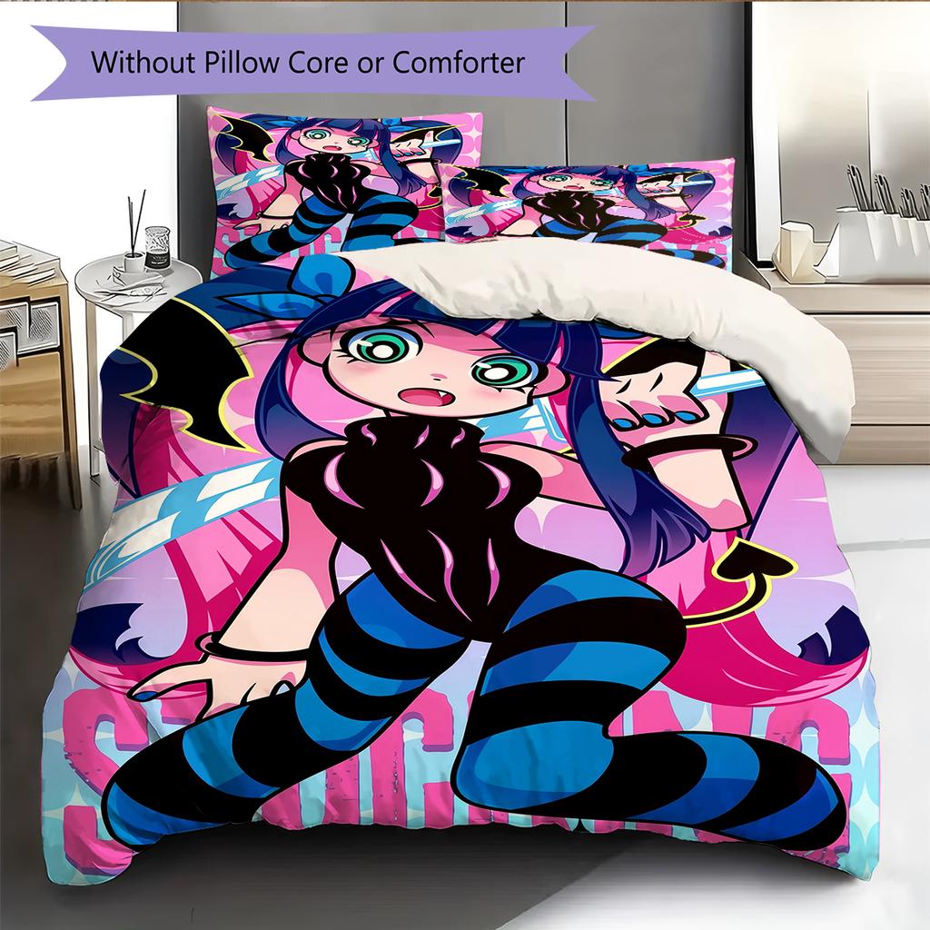 Stocking Pattern Bedding Home Decoration Birthday & Festival Gift (1 * duvet cover + 2 * pillowcase, without core)