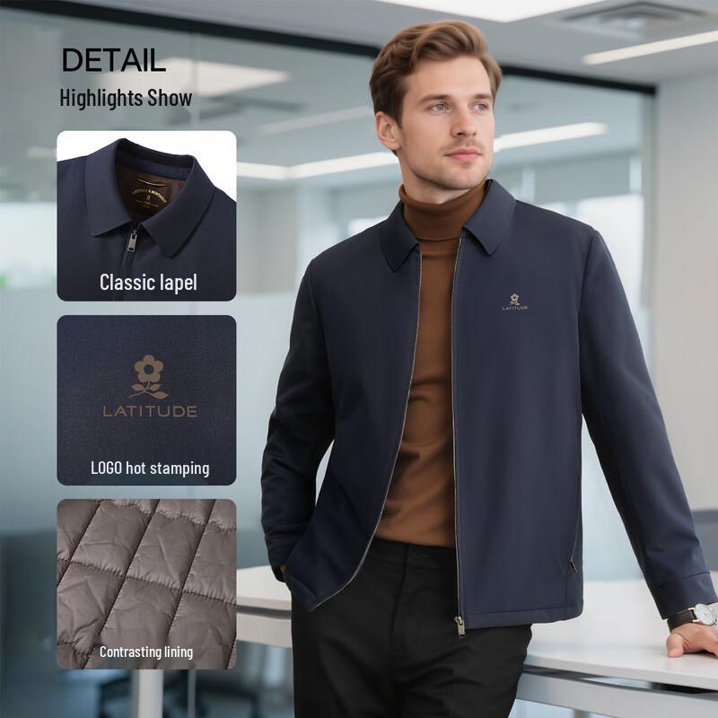 MONTAGUT Men's Winter Business Lapel Padded Jacket