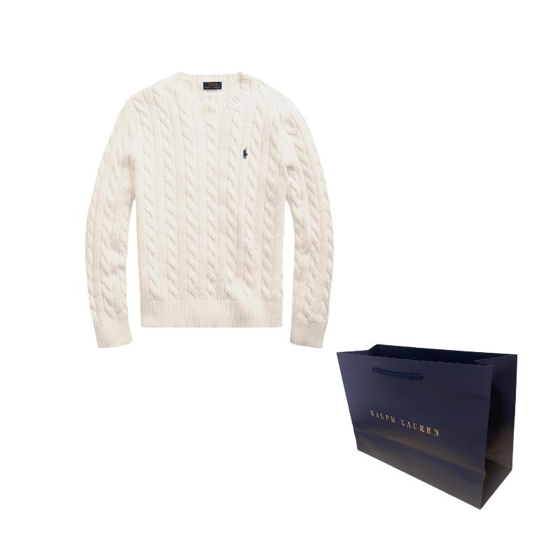 Polo Ralph Lauren Logo Embroidered Cable Knit Jumper 710775885-024