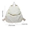 Pleated Nylon Backpack Solid Color Sports Shoulders Bag Casual Drawstring Backpack  College
