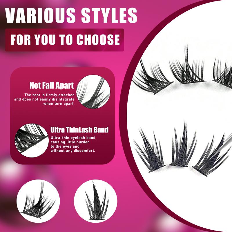 392 Pcs Eyelash Extension Kit Fluffy Eyelash Extension Kit With Lash Bond And Seal Lash Tweezers Thick Lash Clusters Wispy