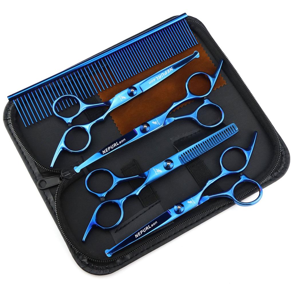 6.0 Inch Baby Head Height Screws 4 Packs, High-End Pet Beauty Scissors Curved And Straight Scissors Set