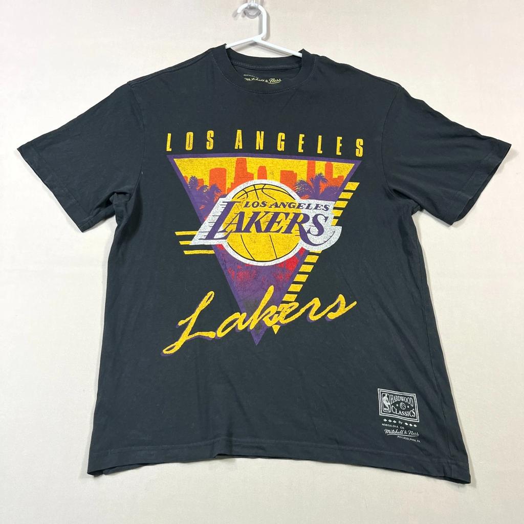 Mitchell & Ness Los Angeles Lakers LA NBA Hardwood Classics T Shirt Mens Small S