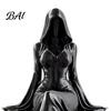 Elegant Gothic Bookshelf Decor 3D Printed Reaper Goddess Figurine, Ethereal Hooded Figure Sculpture, Dark Girl Sculpture Fantasy Statue Collectible