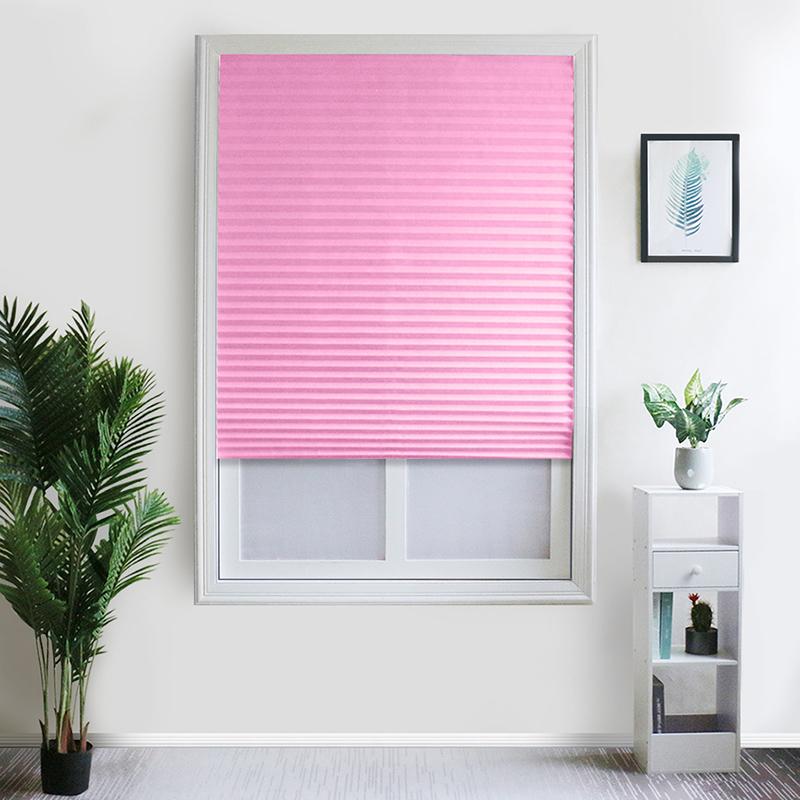 Self-Adhesive Pleated Blinds Blinds Curtains Living Room Half Blackout Window Curtains For Bathroom Balcony Shades