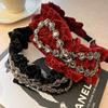 Vintage Velvet Diamond Folded Bow Headband Sweet Headband Internet Celebrity Personality Hair Accessories Women