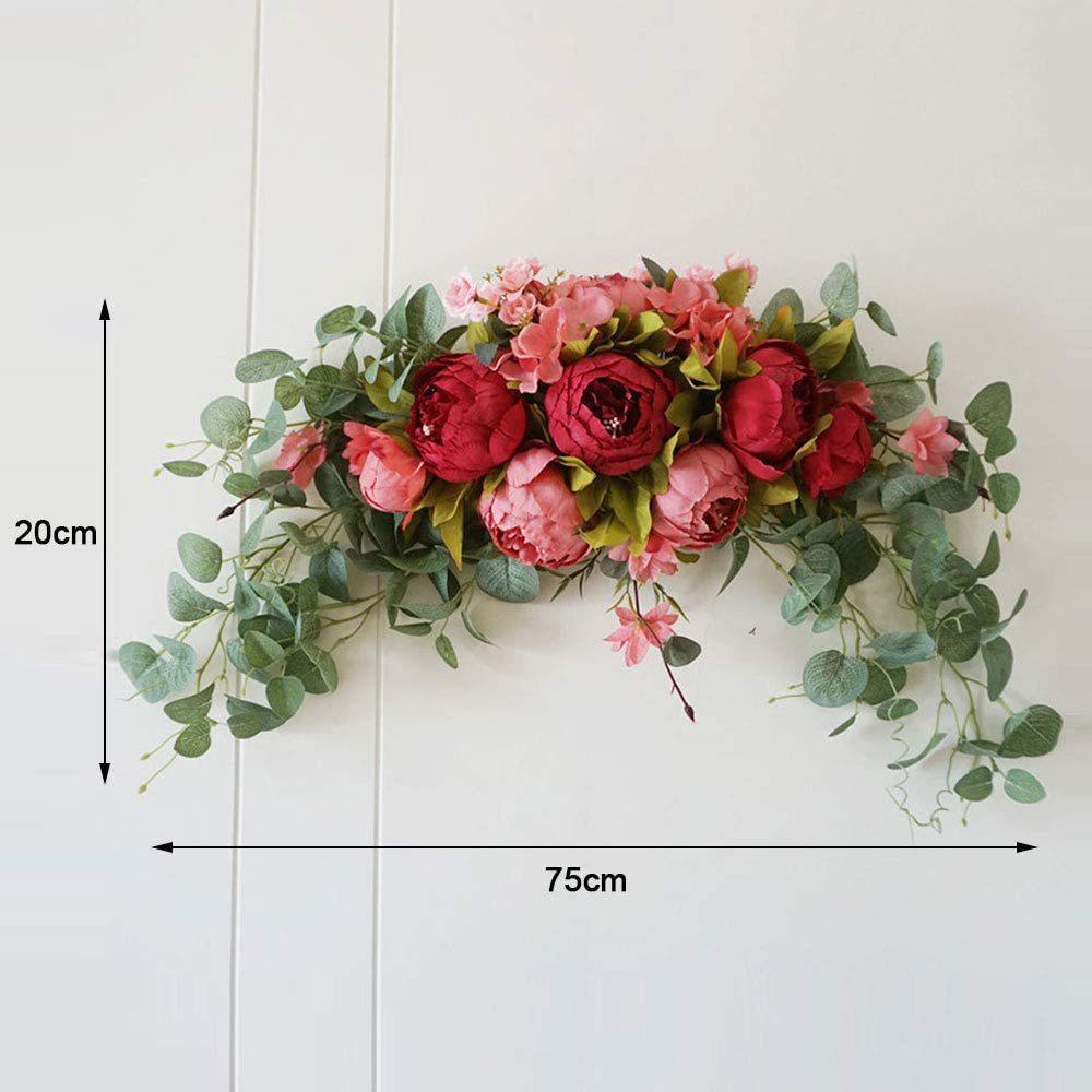 Simulation Wreath Welcome Flower Row Lintel Water Sign Corner Flower Artificial Flower Wedding Decoration