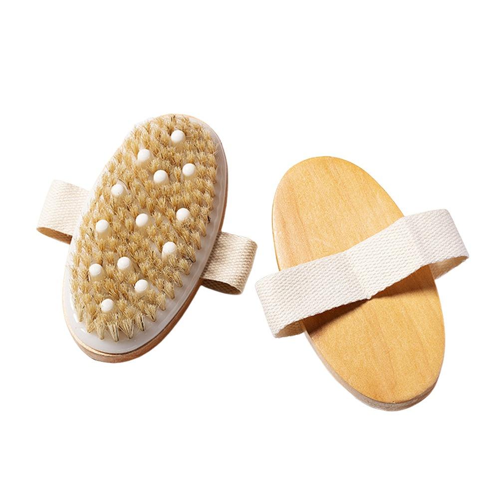 

Щітка для тіла з щетини кабана Натуральний сухий масаж Міцні щітки для душу для відлущування A