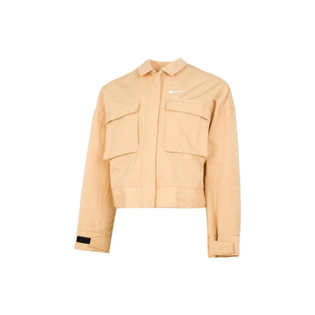 Nike Sportswear Essential Spring Cropped Jacket Women Outerwear Orange DM6244-851