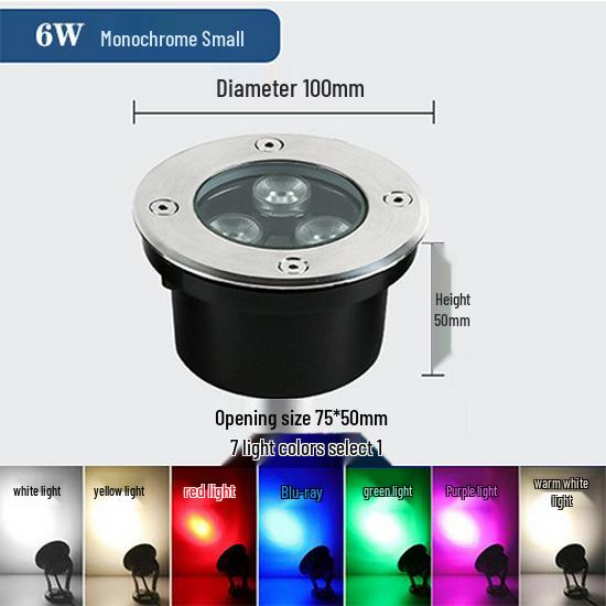 Ultra-Thin LED Outdoor Waterproof Floor Lamp - Low Voltage 12V/24V, Wood Finish