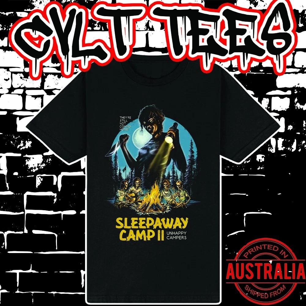 Men s and Women s T-shirts Sleepaway Camp 2 Movie Shirt ~ Premium Black Gildan Cotton Tee M
