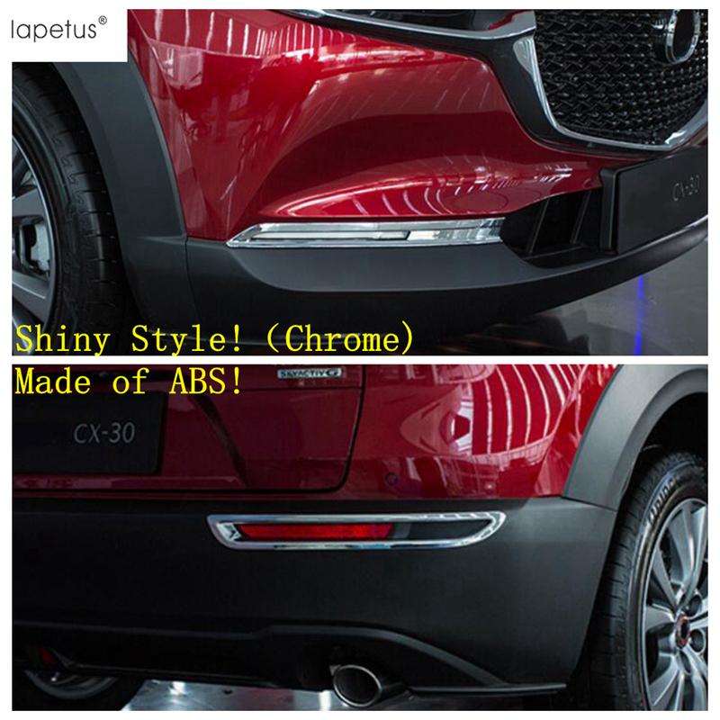 Für Mazda CX-30 - 2025 Auto Front Heck Nebelscheinwerfer Dekoratives Lichtband Augenbrauenabdeckung Verkleidung ABS Chrom Kohlefaser Zubehör