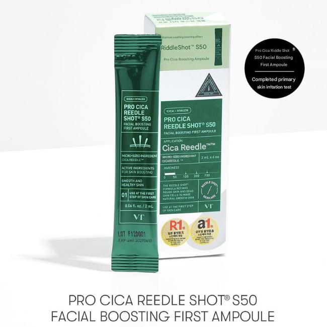 [VT Cosmetics] Cica Reedle Shot S50 (2ml*6ea) + PDRN Glow Mask (1ea) Set - 2-Step Skin Boosting & Radiance Routine