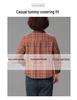 Genuine Autumn Long Sleeve Plaid Cotton Shirt for Middle-Aged & Elderly Women