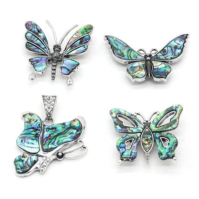 1Pc Natural Abalone Shell Brooch Pendant,Handmade Butterfly Shape Brooches Pin Women Jewellery Easter Mother's Day Gifts Ideal for Everyday Wear