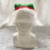 Thicken Santa Hat Plush Warm Winter Cap Striped Splicing Christmas Hat  Holiday Costumes Dress Up