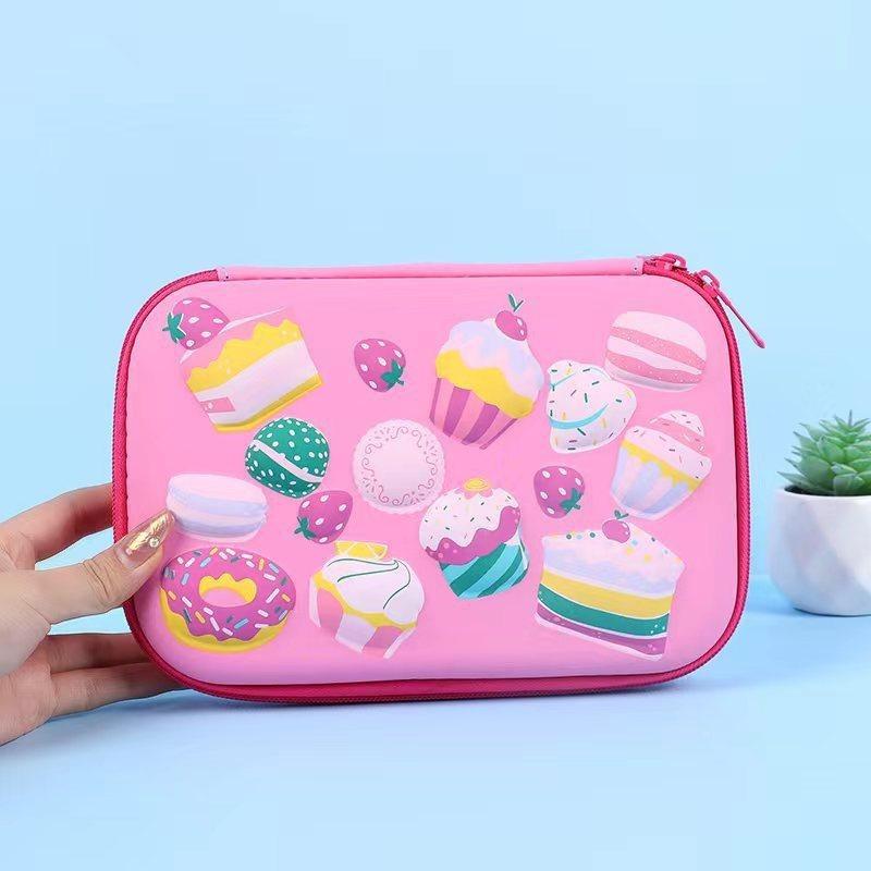 Federmäppchen Niedliches Federmäppchen mit großem Fassungsvermögen für die Grundschule Kinder Cartoon-EVA Stereoskopisches Federmäppchen für Jungen und Mädchen