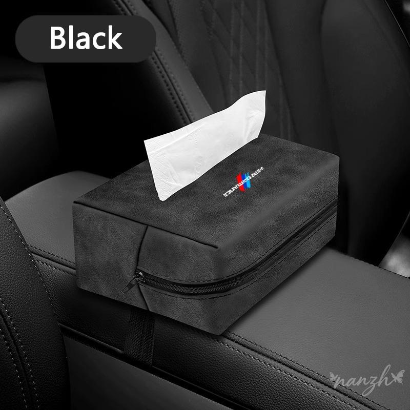 For BMW Performance X1 X3 X4 X5 E46 E90 F20 E39 F10 M1 M2 M3 Car Suede Tissue Bag Auto Seat Back Tissue Box Interior Accessories HX9