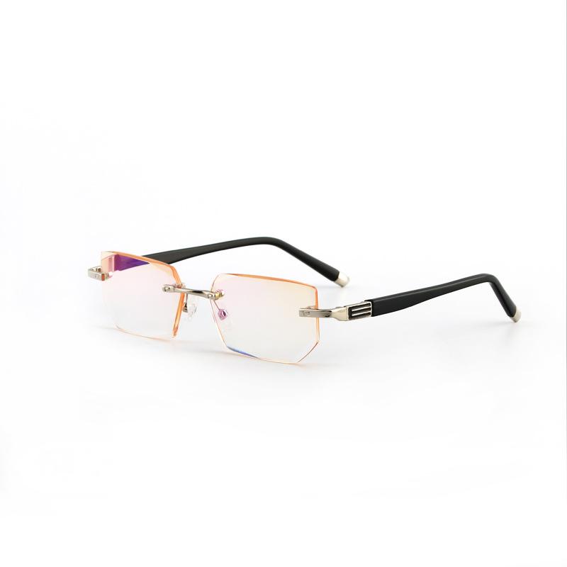 Anti Blue Rays Reading Glasses Men Women Vintage Rimless Presbyopia Eyewear Fashion Business Hyperopia 0 To +4.0